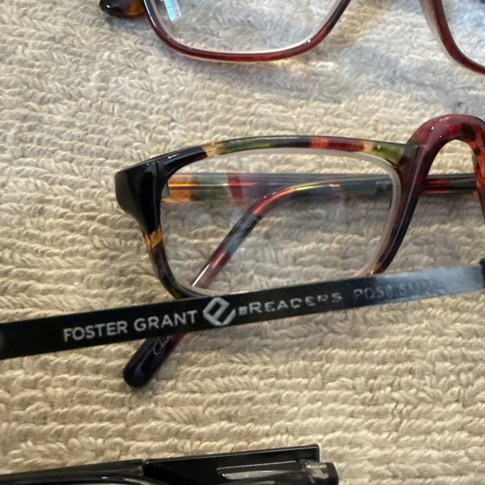 LOT of 7 Foster Grant Designer Eyeglasses Frames Only Eyewear- Variety of Styles
